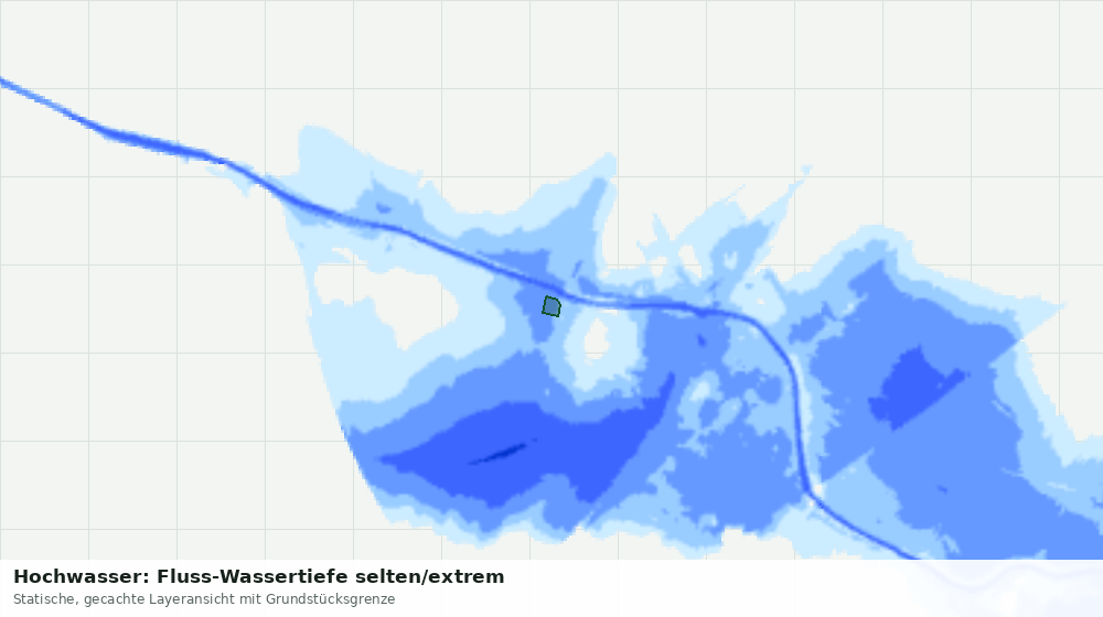 Statische Kartenansicht: Hochwasser: Fluss-Wassertiefe selten/extrem