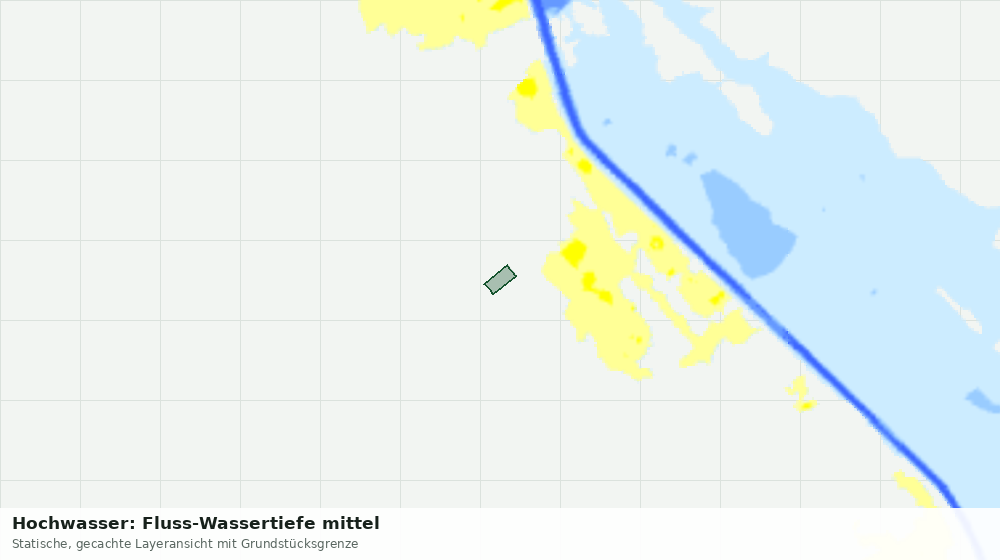 Statische Kartenansicht: Hochwasser: Fluss-Wassertiefe mittel
