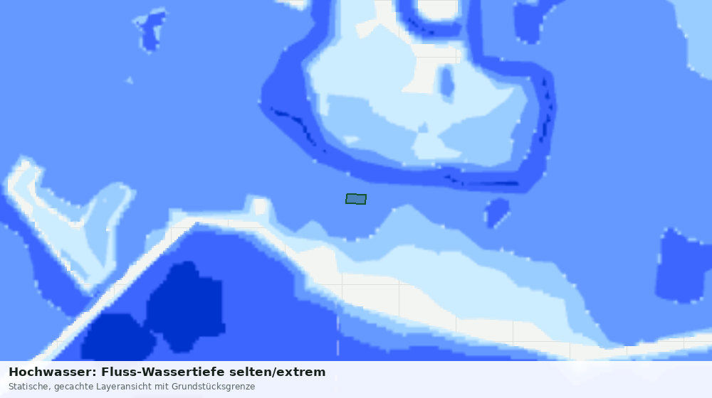 Statische Kartenansicht: Hochwasser: Fluss-Wassertiefe selten/extrem