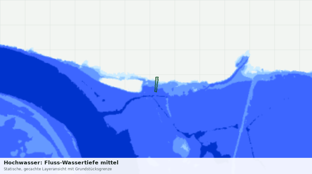 Statische Kartenansicht: Hochwasser: Fluss-Wassertiefe mittel