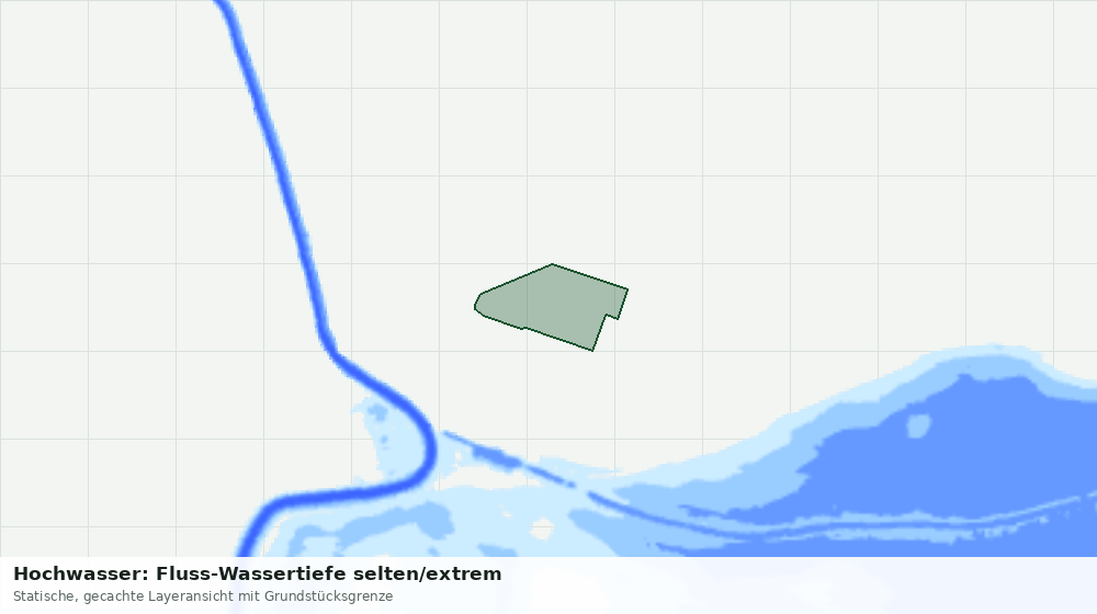 Statische Kartenansicht: Hochwasser: Fluss-Wassertiefe selten/extrem