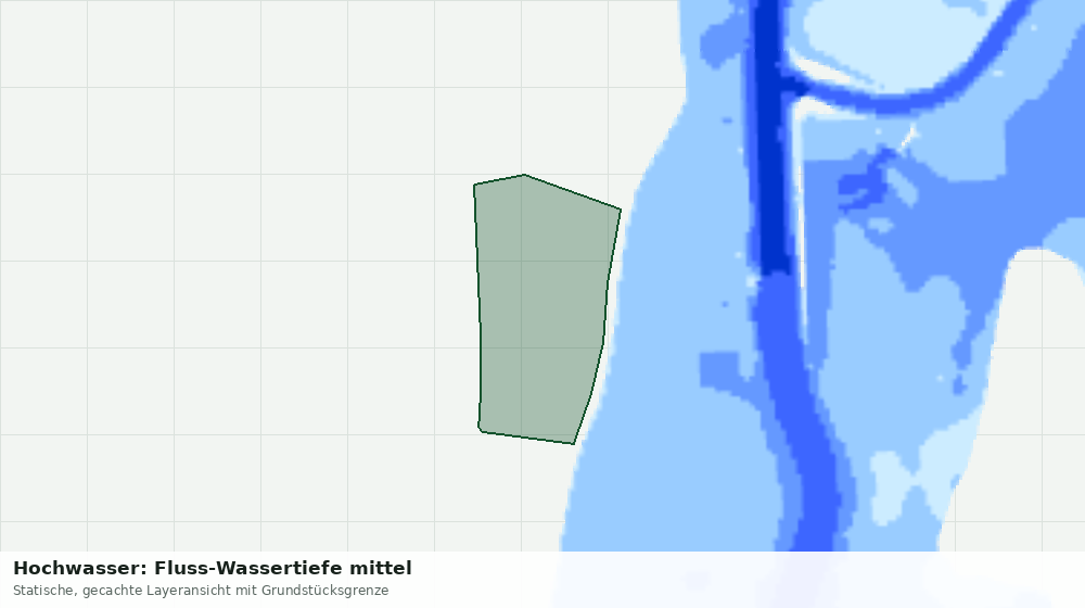 Statische Kartenansicht: Hochwasser: Fluss-Wassertiefe mittel
