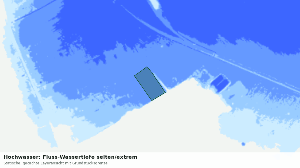 Statische Kartenansicht: Hochwasser: Fluss-Wassertiefe selten/extrem