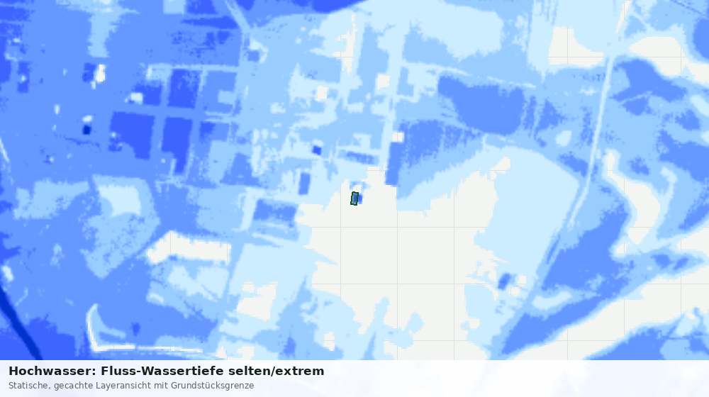 Statische Kartenansicht: Hochwasser: Fluss-Wassertiefe selten/extrem