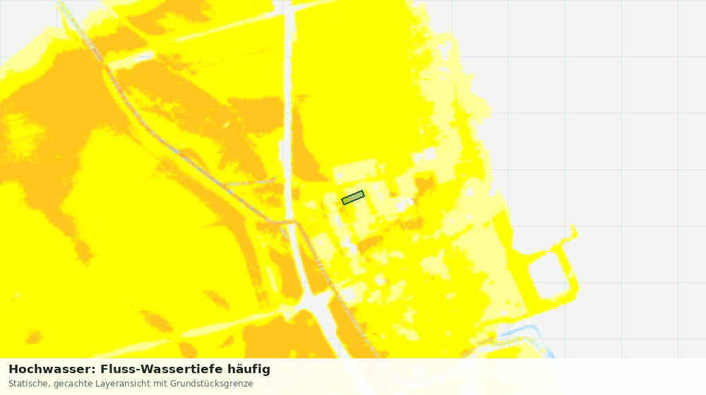 Statische Kartenansicht: Hochwasser: Fluss-Wassertiefe häufig