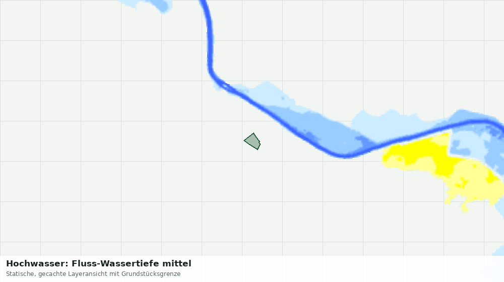 Statische Kartenansicht: Hochwasser: Fluss-Wassertiefe mittel