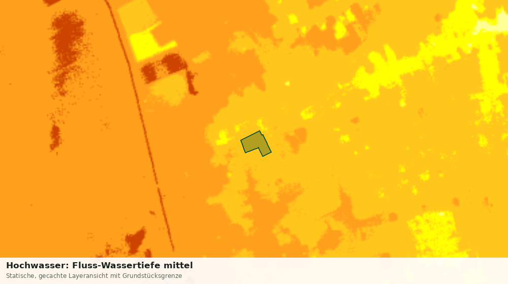 Statische Kartenansicht: Hochwasser: Fluss-Wassertiefe mittel