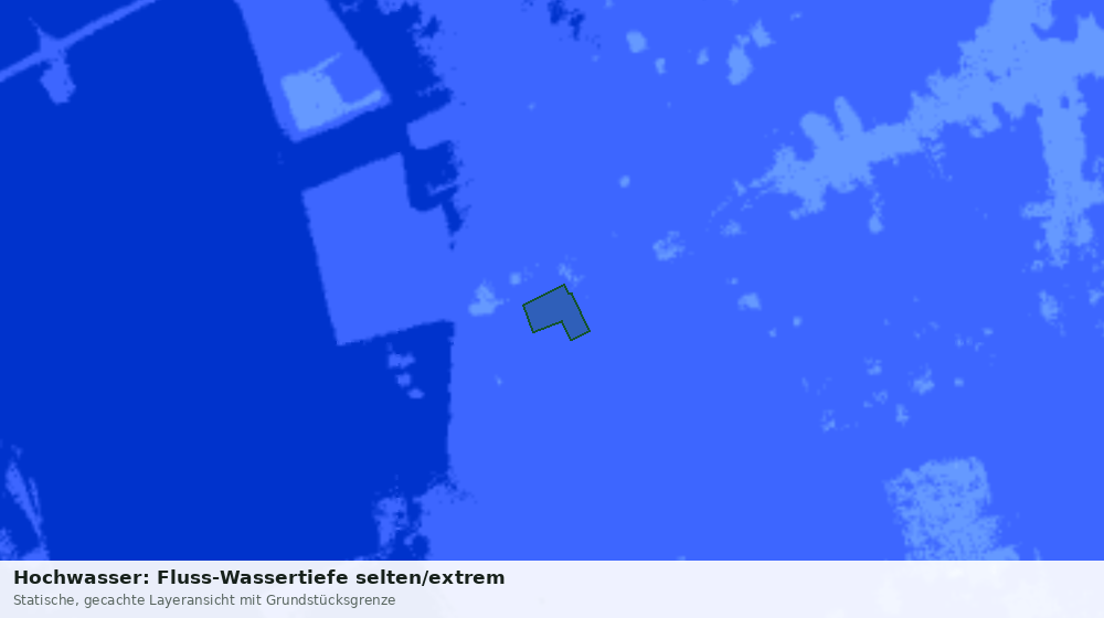 Statische Kartenansicht: Hochwasser: Fluss-Wassertiefe selten/extrem