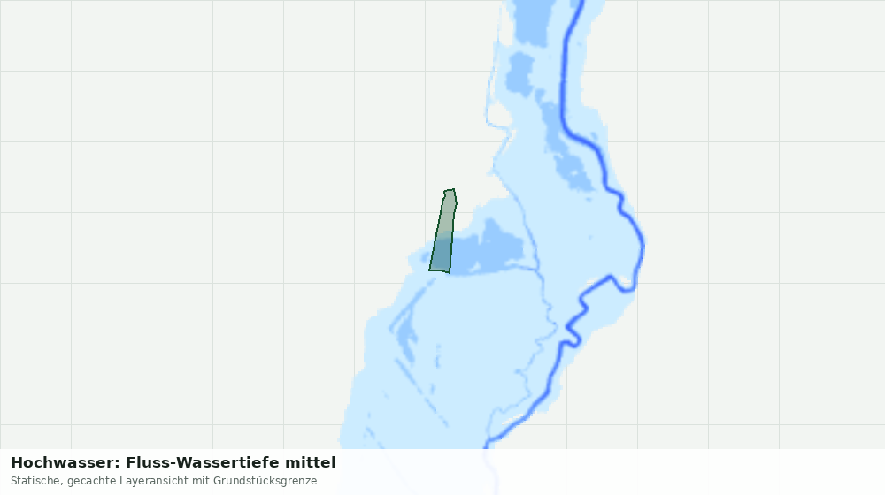 Statische Kartenansicht: Hochwasser: Fluss-Wassertiefe mittel