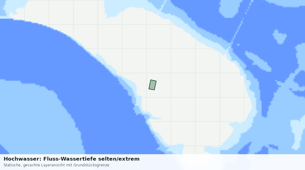 Statische Kartenansicht: Hochwasser: Fluss-Wassertiefe selten/extrem