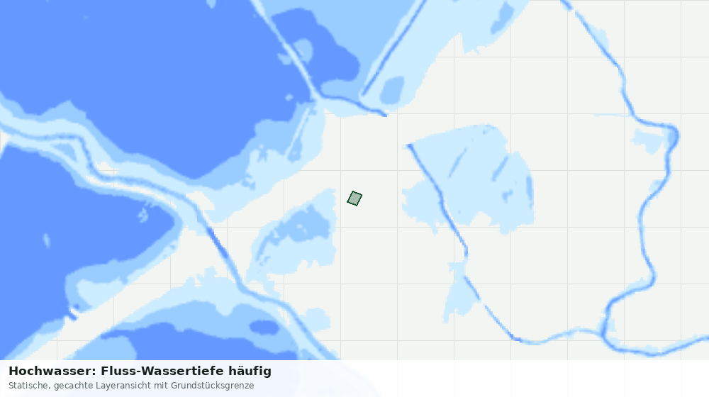 Statische Kartenansicht: Hochwasser: Fluss-Wassertiefe häufig