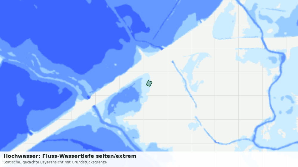 Statische Kartenansicht: Hochwasser: Fluss-Wassertiefe selten/extrem