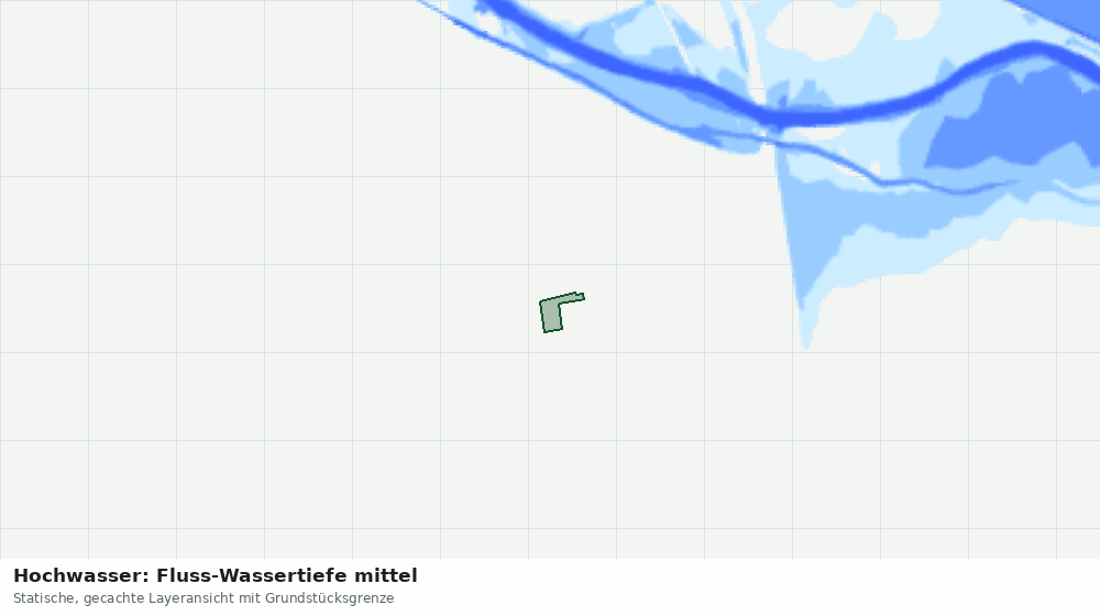 Statische Kartenansicht: Hochwasser: Fluss-Wassertiefe mittel