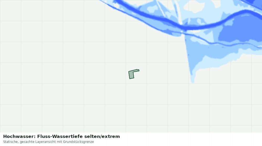 Statische Kartenansicht: Hochwasser: Fluss-Wassertiefe selten/extrem