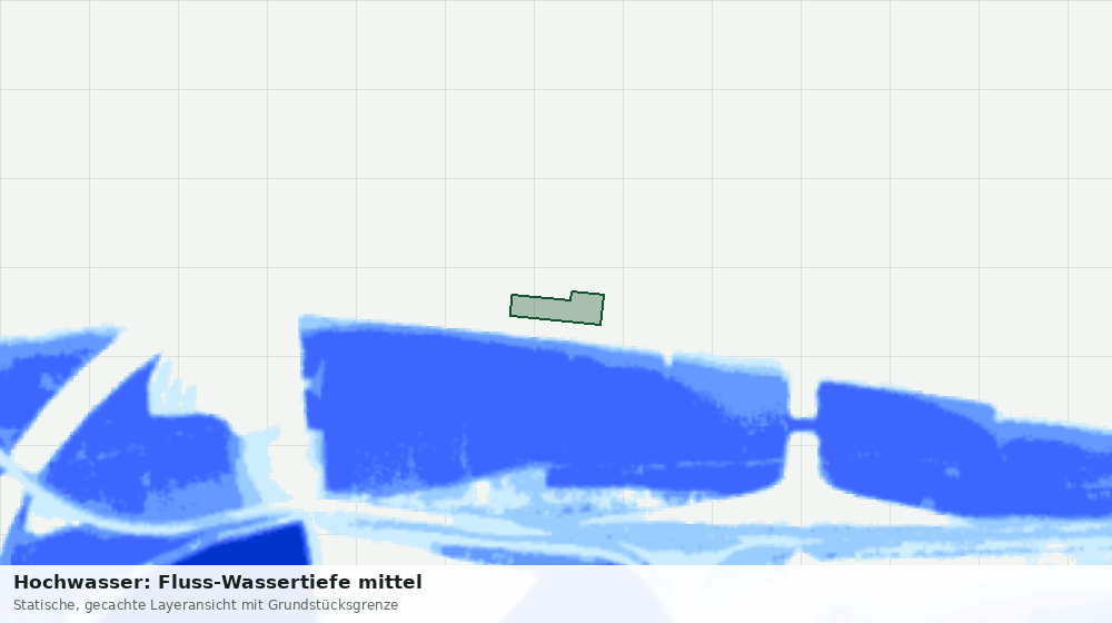 Statische Kartenansicht: Hochwasser: Fluss-Wassertiefe mittel