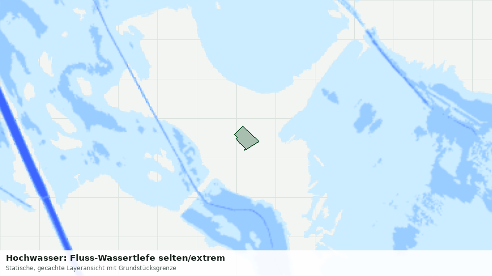 Statische Kartenansicht: Hochwasser: Fluss-Wassertiefe selten/extrem