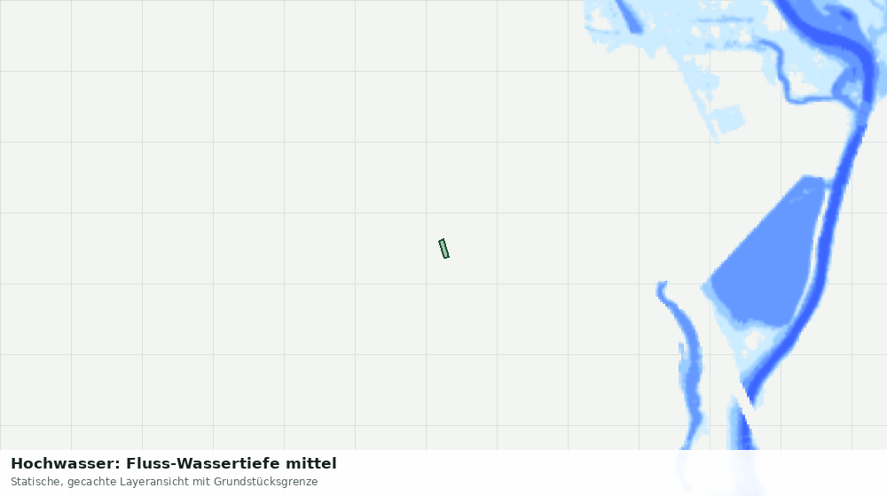 Statische Kartenansicht: Hochwasser: Fluss-Wassertiefe mittel