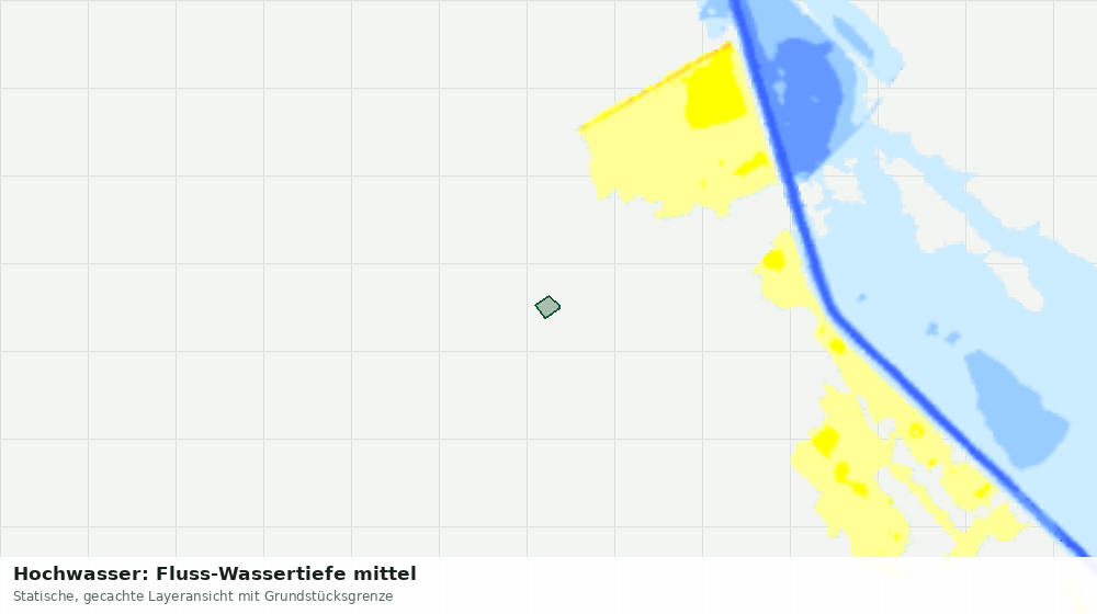 Statische Kartenansicht: Hochwasser: Fluss-Wassertiefe mittel