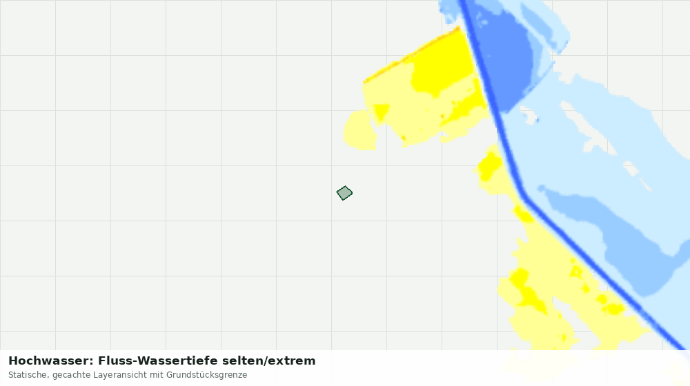 Statische Kartenansicht: Hochwasser: Fluss-Wassertiefe selten/extrem