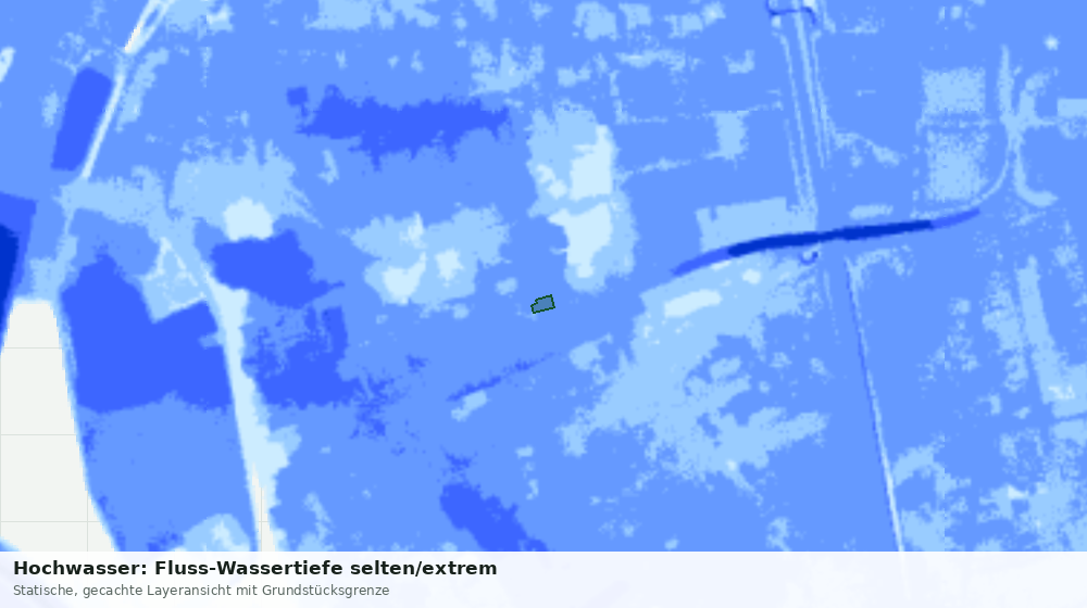 Statische Kartenansicht: Hochwasser: Fluss-Wassertiefe selten/extrem