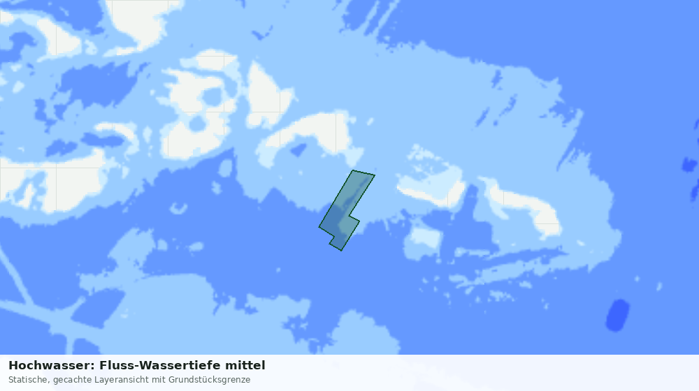 Statische Kartenansicht: Hochwasser: Fluss-Wassertiefe mittel