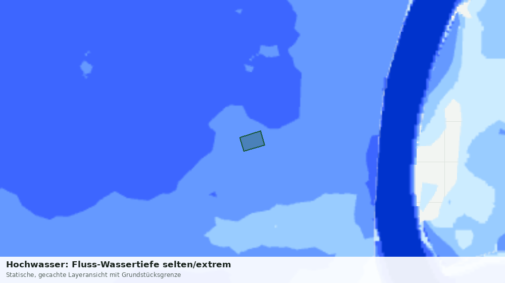 Statische Kartenansicht: Hochwasser: Fluss-Wassertiefe selten/extrem