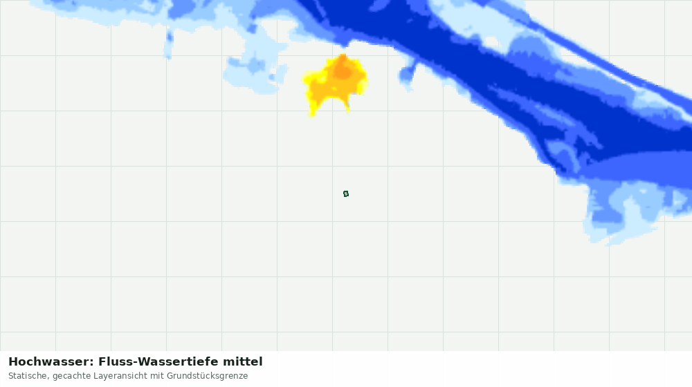 Statische Kartenansicht: Hochwasser: Fluss-Wassertiefe mittel