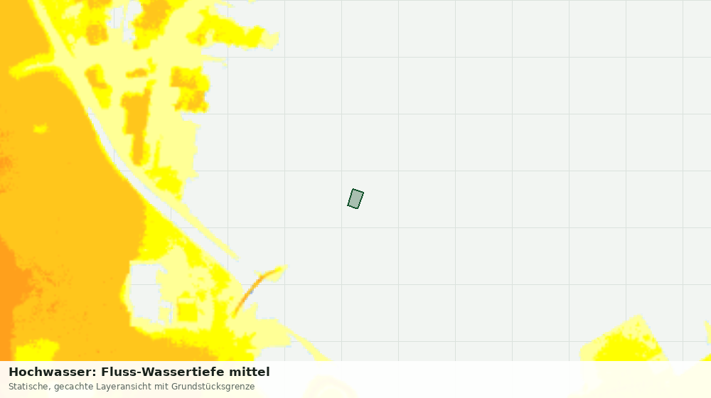 Statische Kartenansicht: Hochwasser: Fluss-Wassertiefe mittel