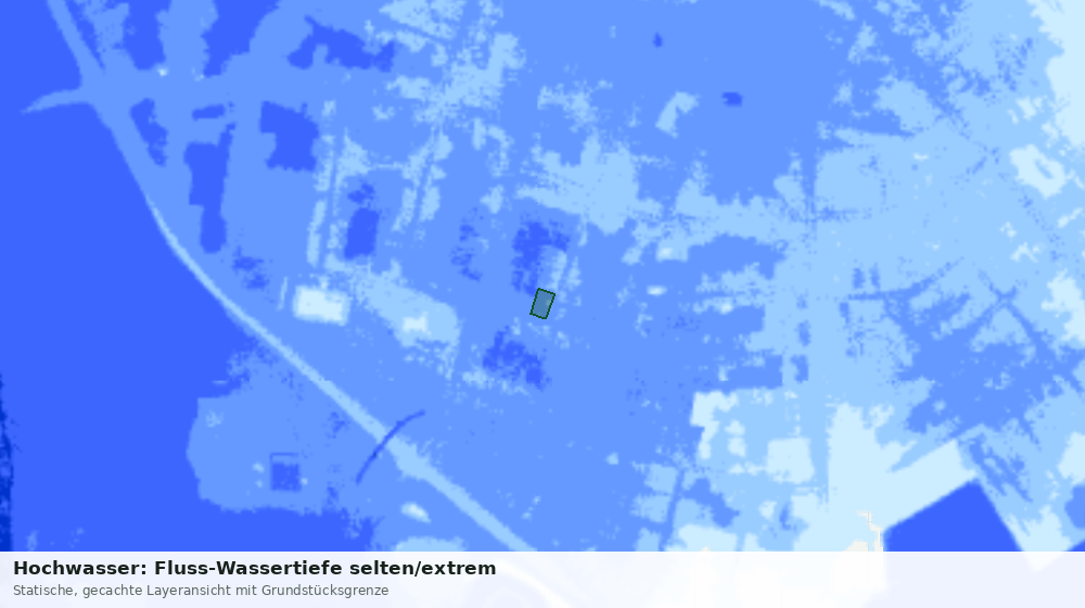 Statische Kartenansicht: Hochwasser: Fluss-Wassertiefe selten/extrem