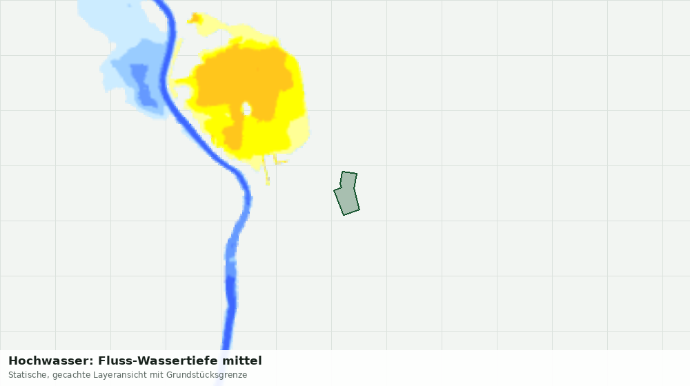 Statische Kartenansicht: Hochwasser: Fluss-Wassertiefe mittel