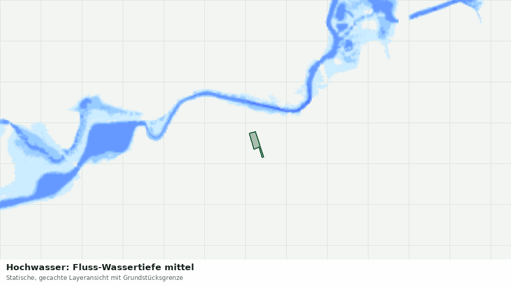 Statische Kartenansicht: Hochwasser: Fluss-Wassertiefe mittel