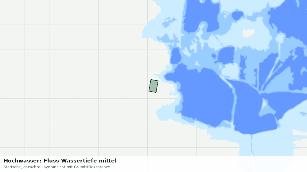Statische Kartenansicht: Hochwasser: Fluss-Wassertiefe mittel