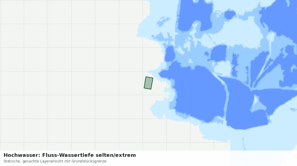 Statische Kartenansicht: Hochwasser: Fluss-Wassertiefe selten/extrem