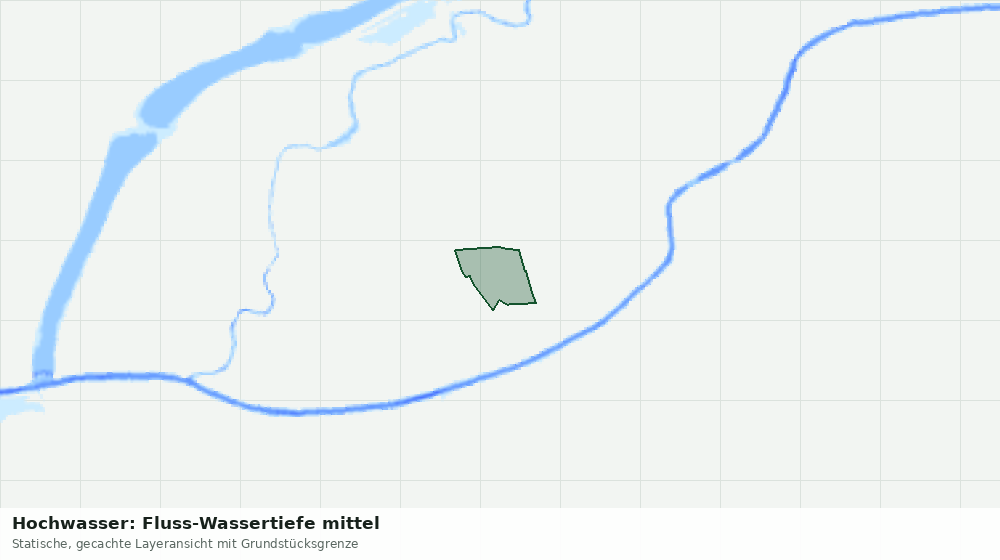 Statische Kartenansicht: Hochwasser: Fluss-Wassertiefe mittel