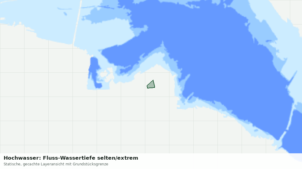 Statische Kartenansicht: Hochwasser: Fluss-Wassertiefe selten/extrem