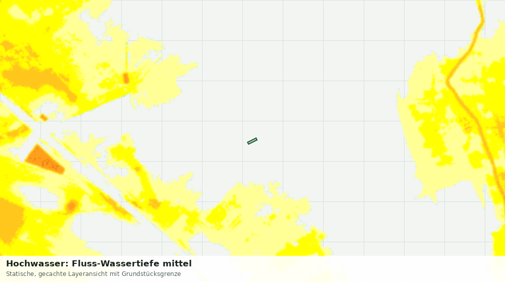 Statische Kartenansicht: Hochwasser: Fluss-Wassertiefe mittel
