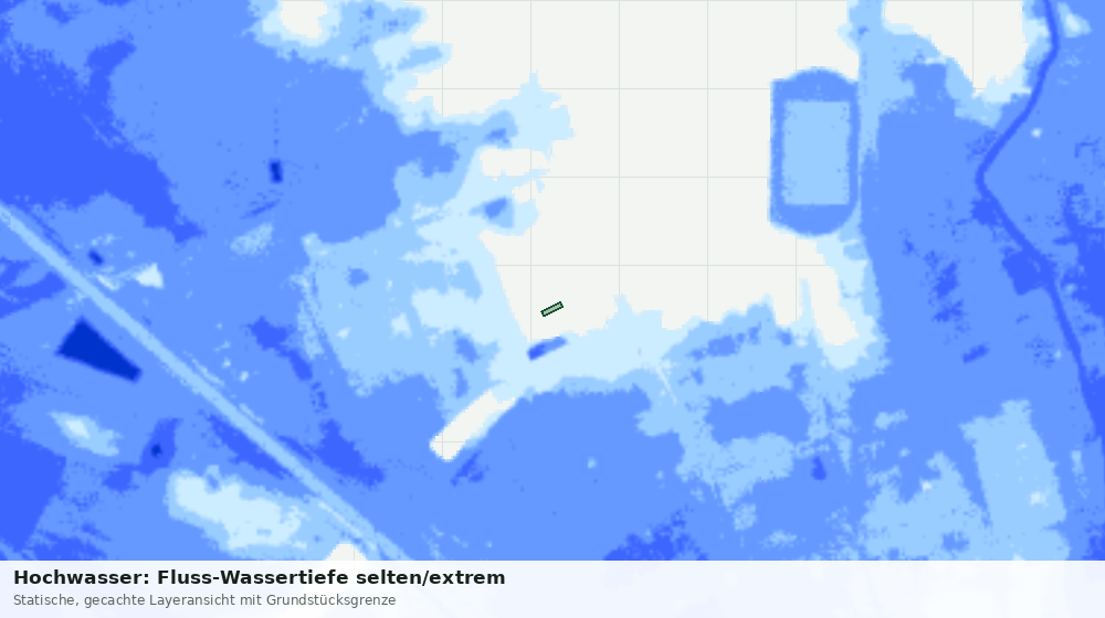 Statische Kartenansicht: Hochwasser: Fluss-Wassertiefe selten/extrem