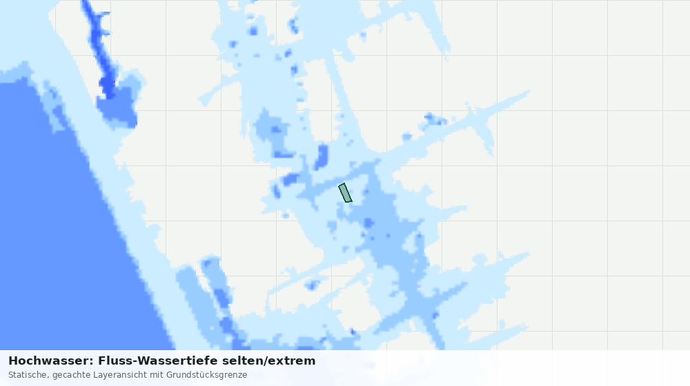 Statische Kartenansicht: Hochwasser: Fluss-Wassertiefe selten/extrem