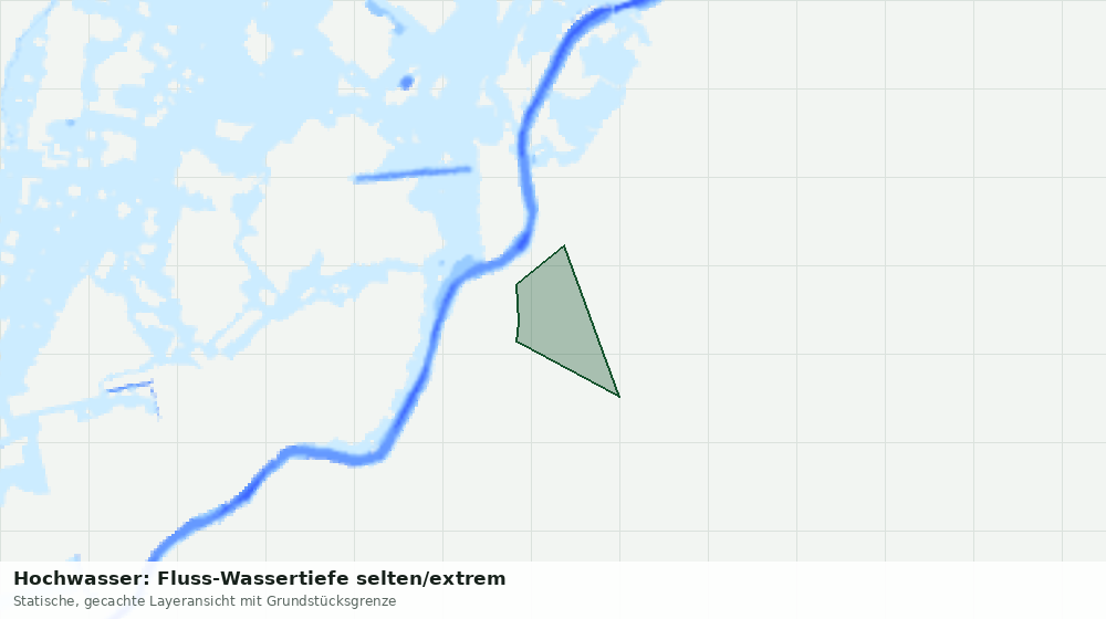 Statische Kartenansicht: Hochwasser: Fluss-Wassertiefe selten/extrem