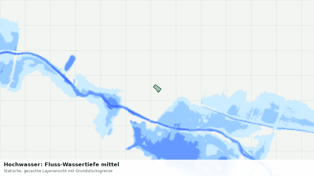 Statische Kartenansicht: Hochwasser: Fluss-Wassertiefe mittel