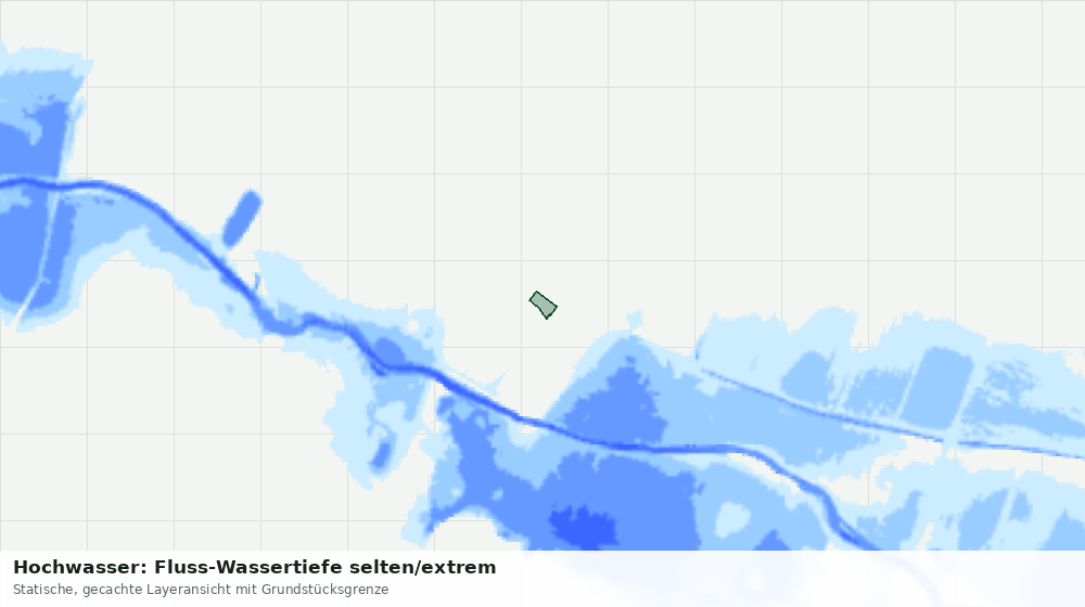 Statische Kartenansicht: Hochwasser: Fluss-Wassertiefe selten/extrem