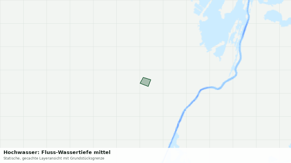 Statische Kartenansicht: Hochwasser: Fluss-Wassertiefe mittel