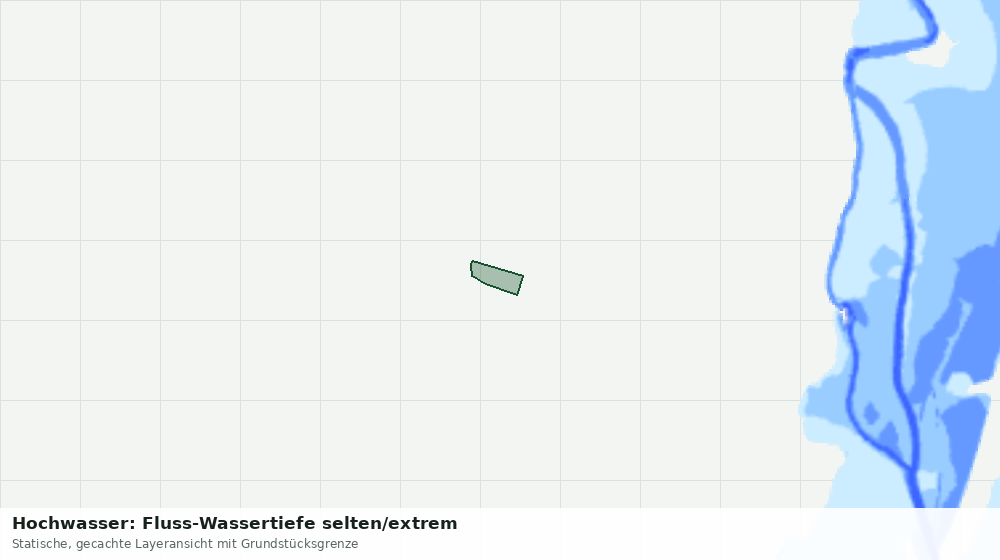 Statische Kartenansicht: Hochwasser: Fluss-Wassertiefe selten/extrem