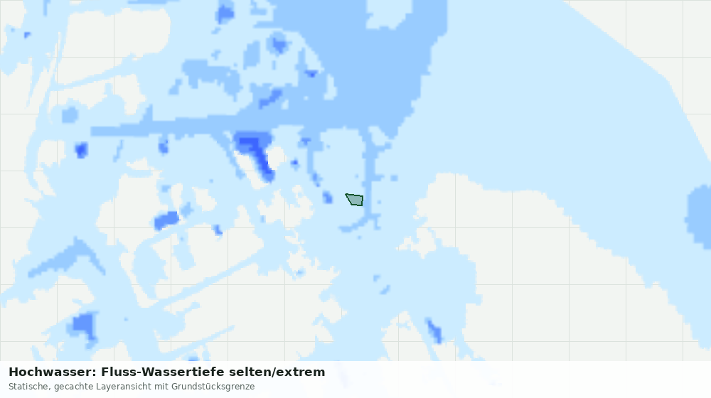 Statische Kartenansicht: Hochwasser: Fluss-Wassertiefe selten/extrem