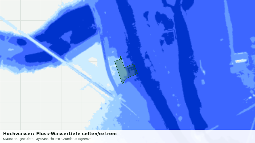 Statische Kartenansicht: Hochwasser: Fluss-Wassertiefe selten/extrem