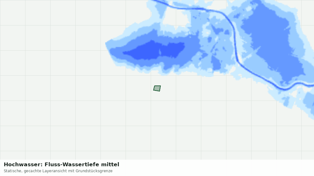 Statische Kartenansicht: Hochwasser: Fluss-Wassertiefe mittel