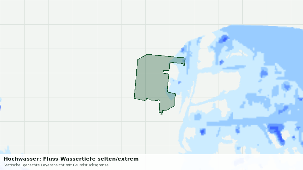Statische Kartenansicht: Hochwasser: Fluss-Wassertiefe selten/extrem