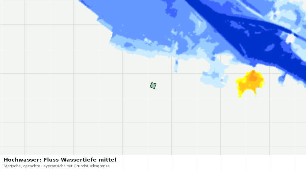 Statische Kartenansicht: Hochwasser: Fluss-Wassertiefe mittel