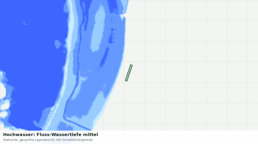 Statische Kartenansicht: Hochwasser: Fluss-Wassertiefe mittel
