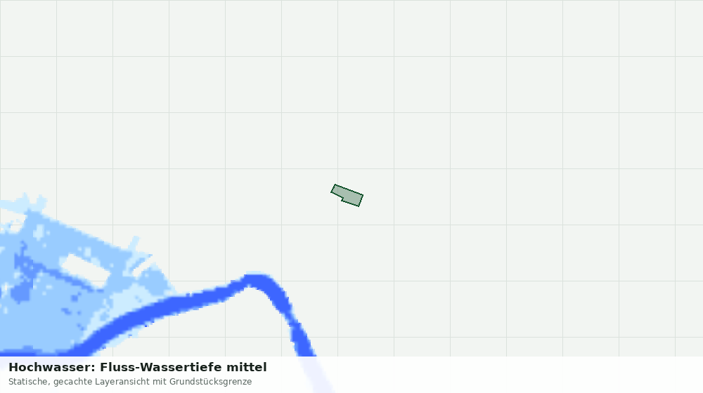 Statische Kartenansicht: Hochwasser: Fluss-Wassertiefe mittel